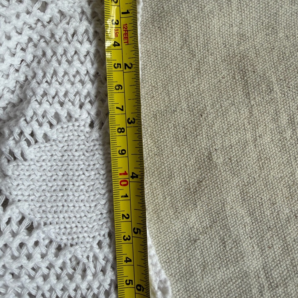 Fever White Crochet Floral Knit Mini Dress NWT Boho Festival Summer Beach Cover - Picture 11 of 12